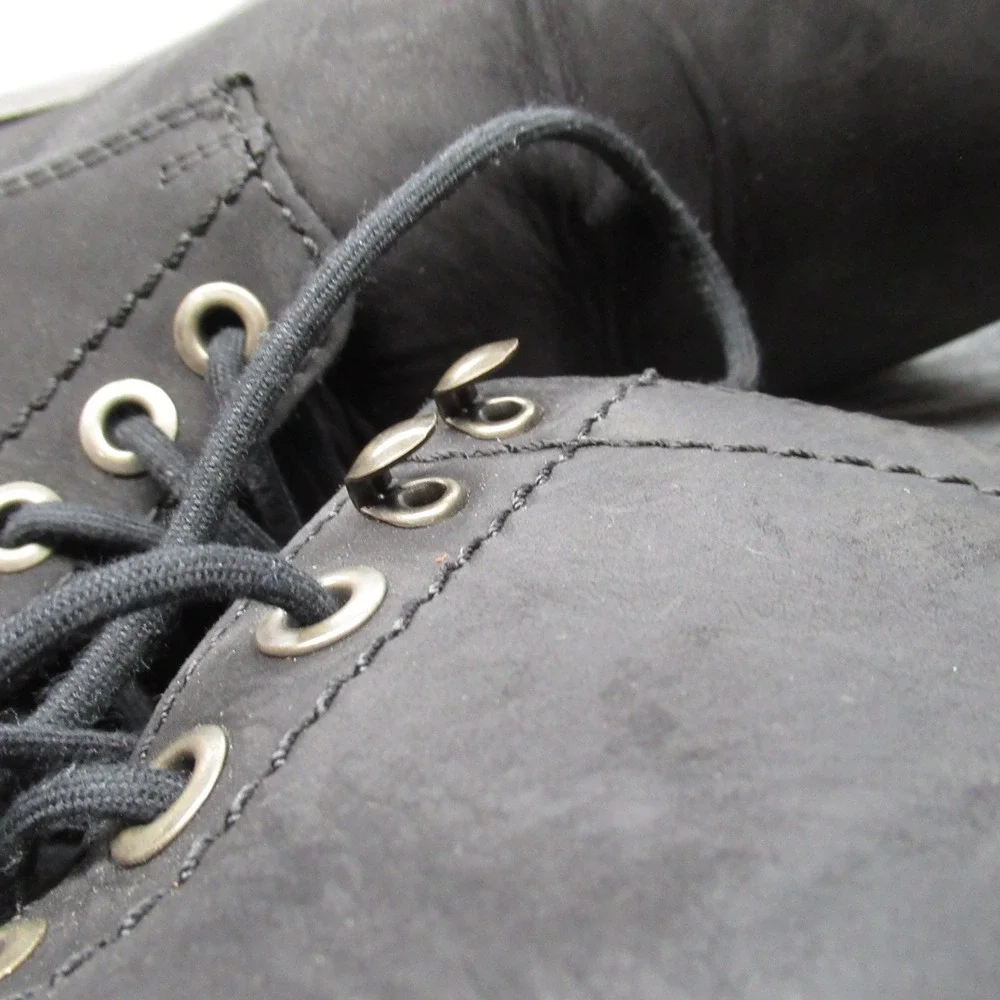 Patina Portland Boots Men Black Suede Lace Up Ankle Handmade Mexico Shoes Casual